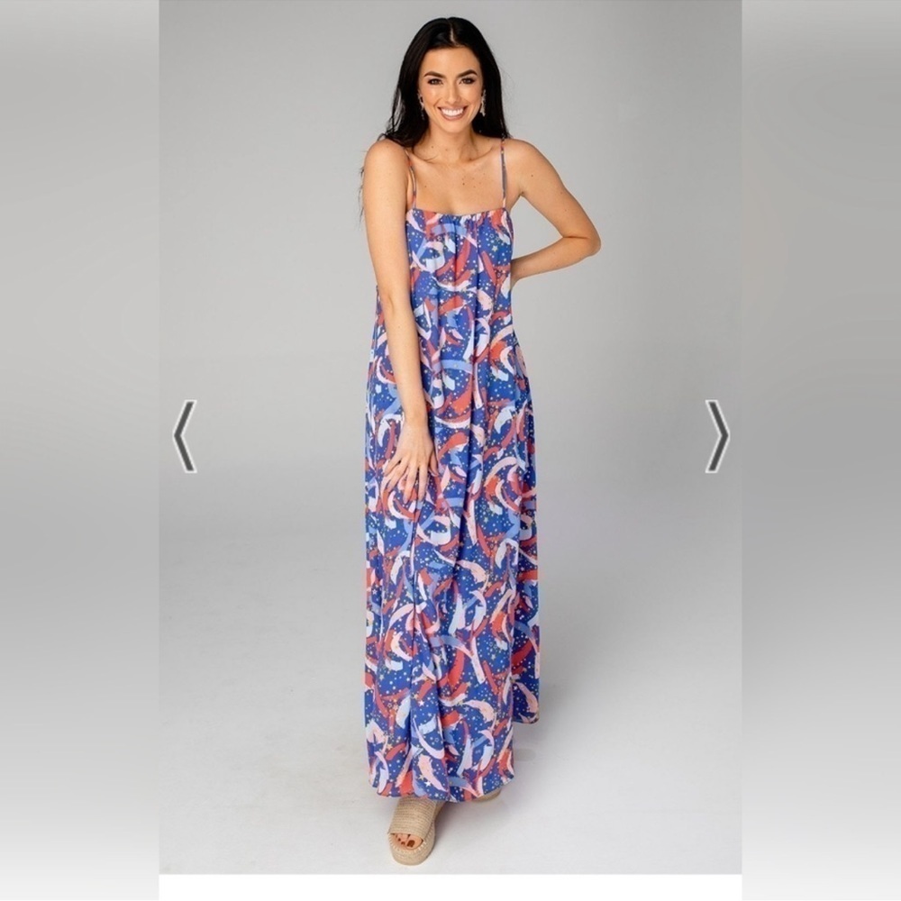 Buddy Love Misha Fireworks Sleeveless Maxi Dress